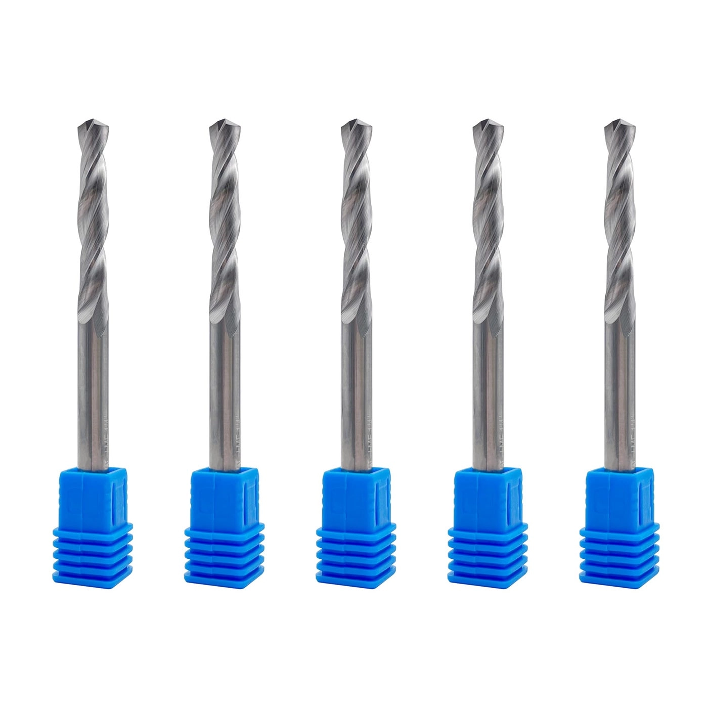 Solid Carbide Jobber Drill Bits - Tungsten Carbide Material 5-Piece 1/16""