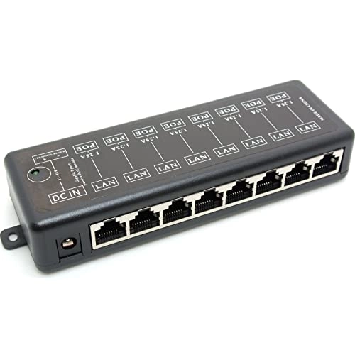 8 PORT POE INJECTOR - 12~48V DC 10/100/1000M