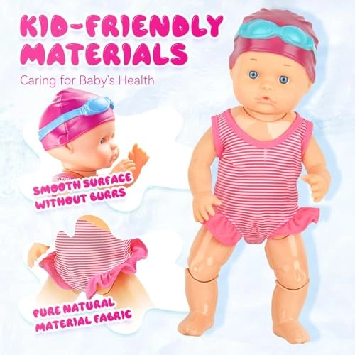 Swimming Baby Doll - Waterproof Floating Pink