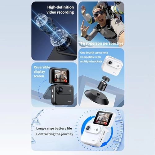 Flip Screen Action Camera - 1290x1080 30FPS