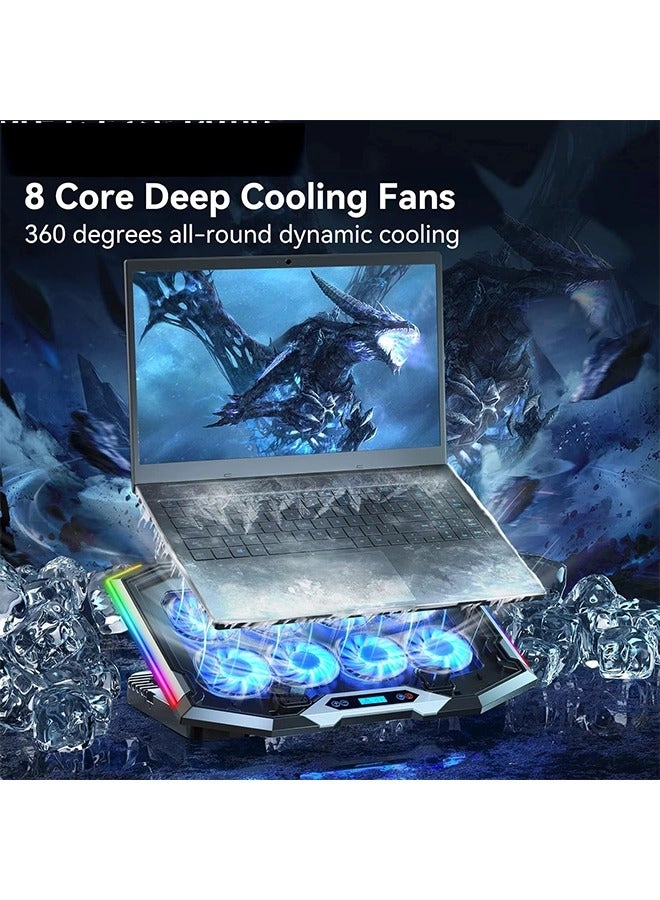 Gaming Laptop Cooling Pad - 8 Fans 15-17.3 Inch