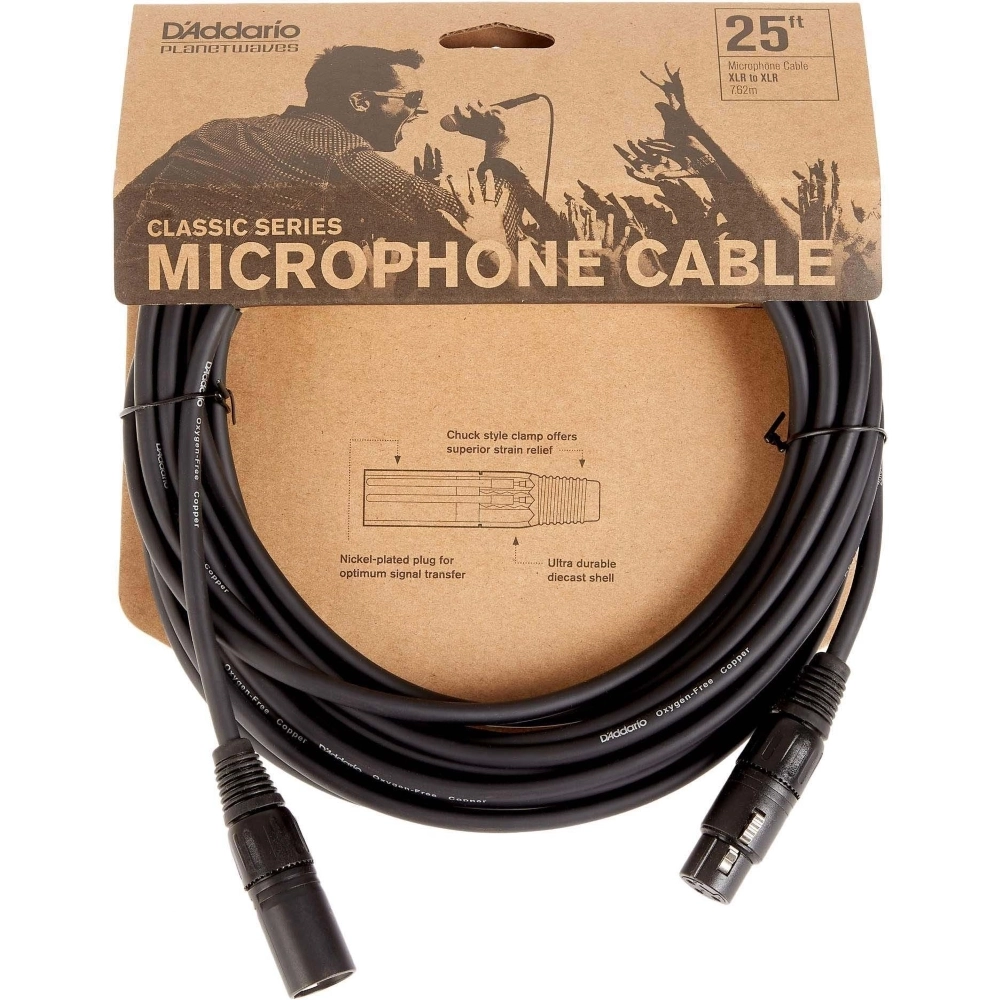D'Addario PW-CMIC-25 - Microphone Cable 25 ft XLRF-XLRM