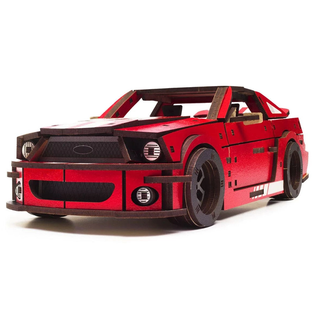 Stallion GT 3D Wooden Puzzle (4107390-STALLION_GT_RED) - 248 pcs + Comet GTS 3D Wooden Puzzle