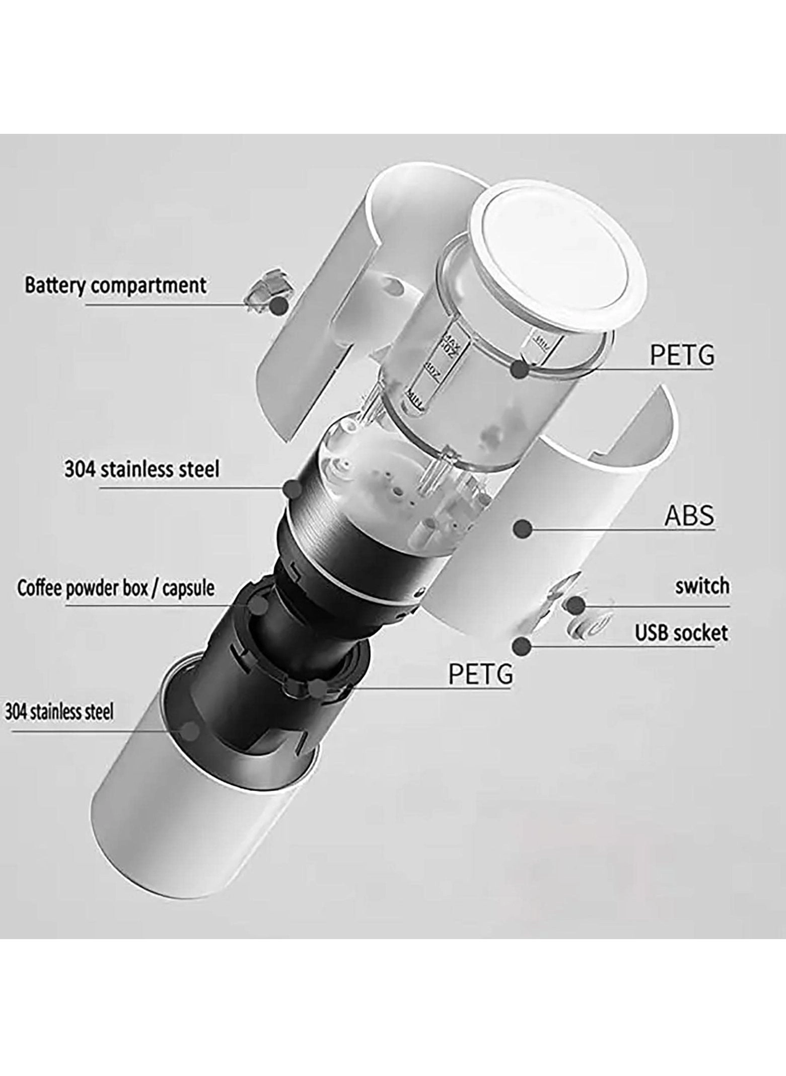 Portable Electric Coffee Brewer - Automatic Espresso Maker 95°C Extraction