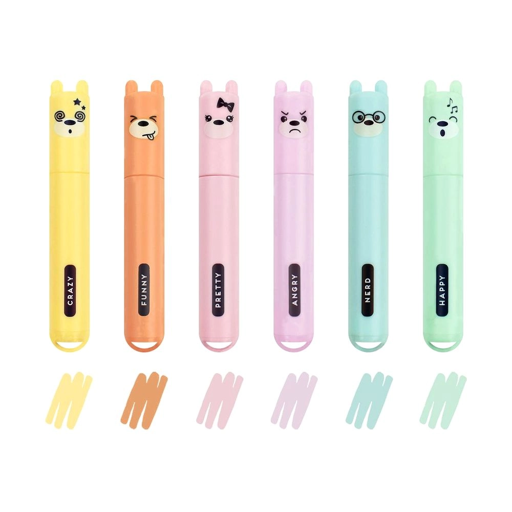 Legami Teddy's Style - yellow peach pink lilac light blue light green