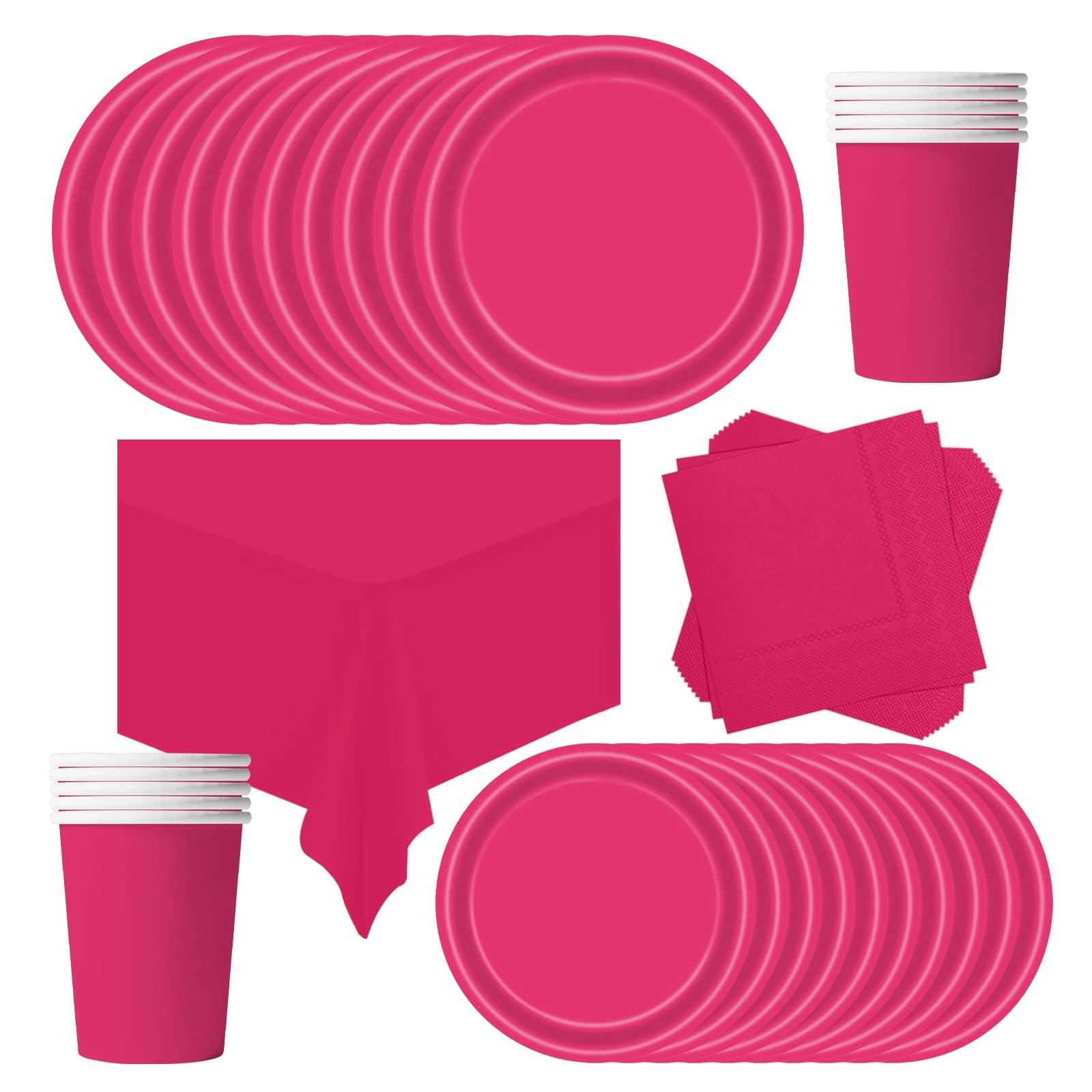 Paper Tableware Set - 69Pcs Anniversary Birthday Christmas Wedding