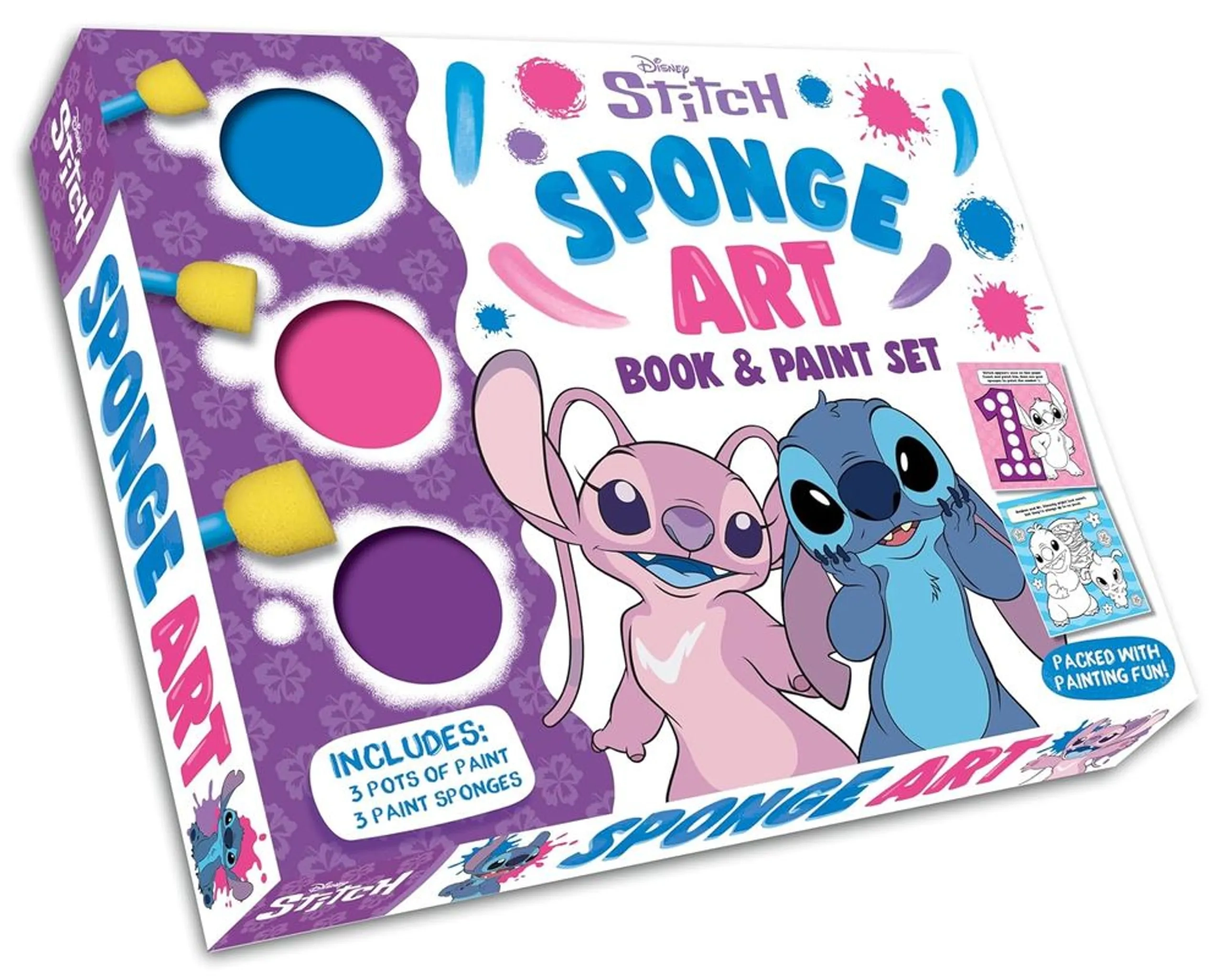 Igloo Books Sponge Art Book & Paint Set - Disney Stitch Sponge painting tools