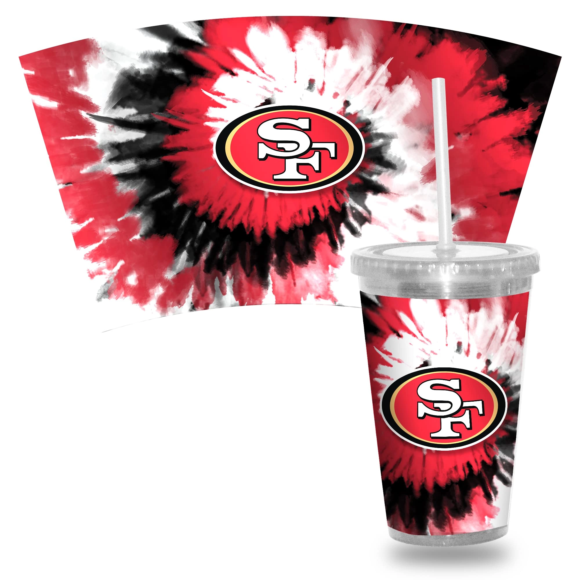 NFL Football Metallic Tie Dye Tumbler - 473ml