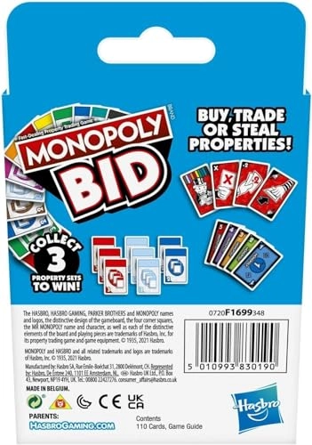 Monopoly: BID - Card Game