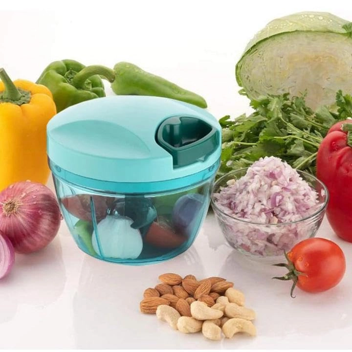 Manual Vegetable Chopper - 750ml 5 Stainless Steel Blades