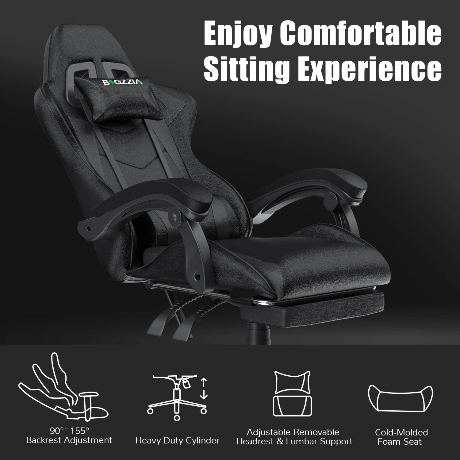 gaming chair - Red With Footrest