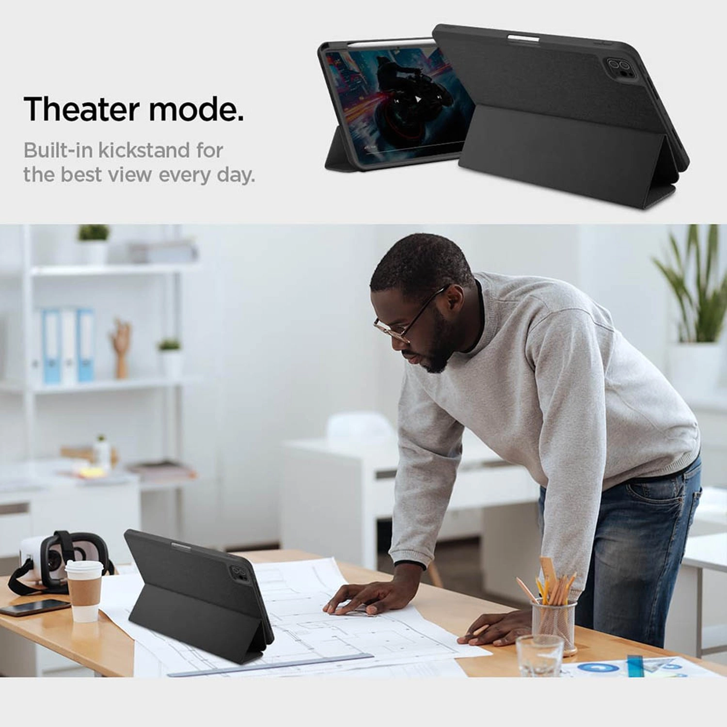 Stand Case with Magnetic Closure and Pencil Access for iPad Pro 11-inch (2024)