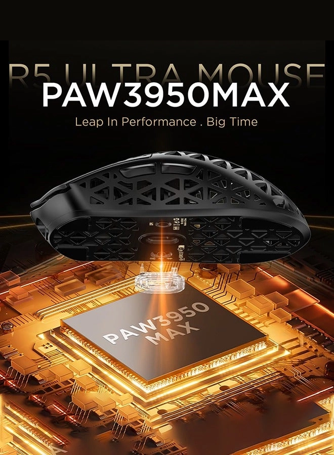 R5Ultra 8K Carbon Fiber Gaming Mouse - 2.4G Wireless Bluetooth USB