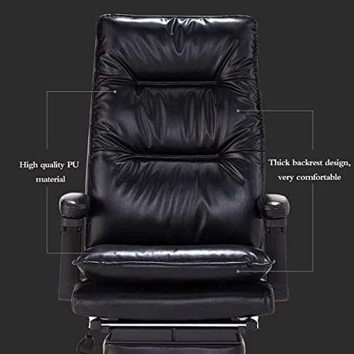 Desk Chair - PU Leather Brown High Back