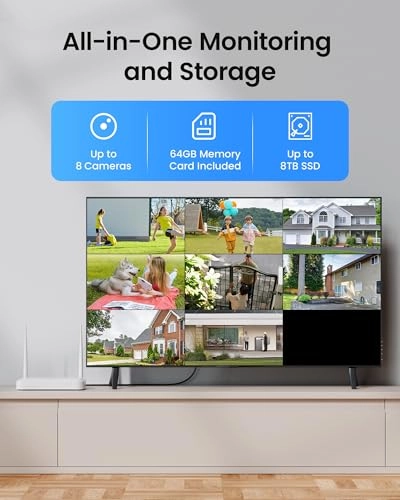 2K Wi-Fi 6 Security Camera System - 4 8 3MP