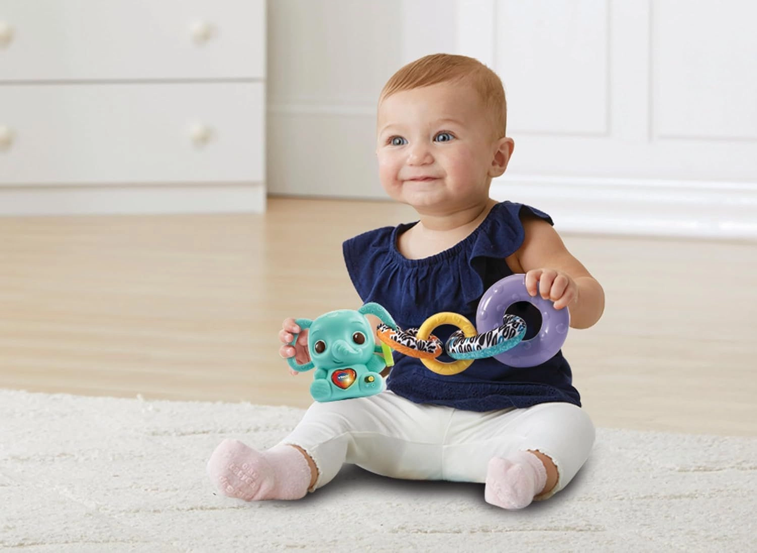 Stack, Rattle & Link Elephant - 3-36 Months Plant-based plastics