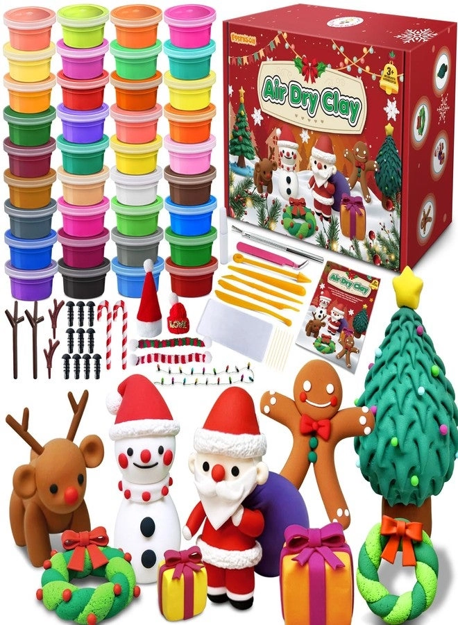 Air Dry Clay Christmas Kit - 36 colors