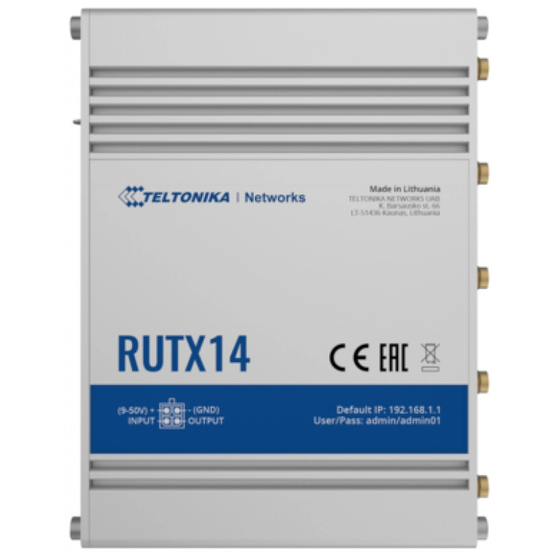 Teltonika RUTX14 - 4G (LTE) Cat 12 up to 600 Mbps Wi-Fi up to 600 Mbps