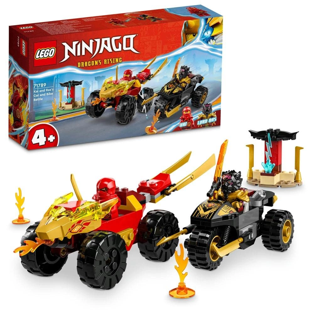 LEGO NINJAGO Kai and Ras's Car and Bike Battle Set (71789) - Dragons Rising Series