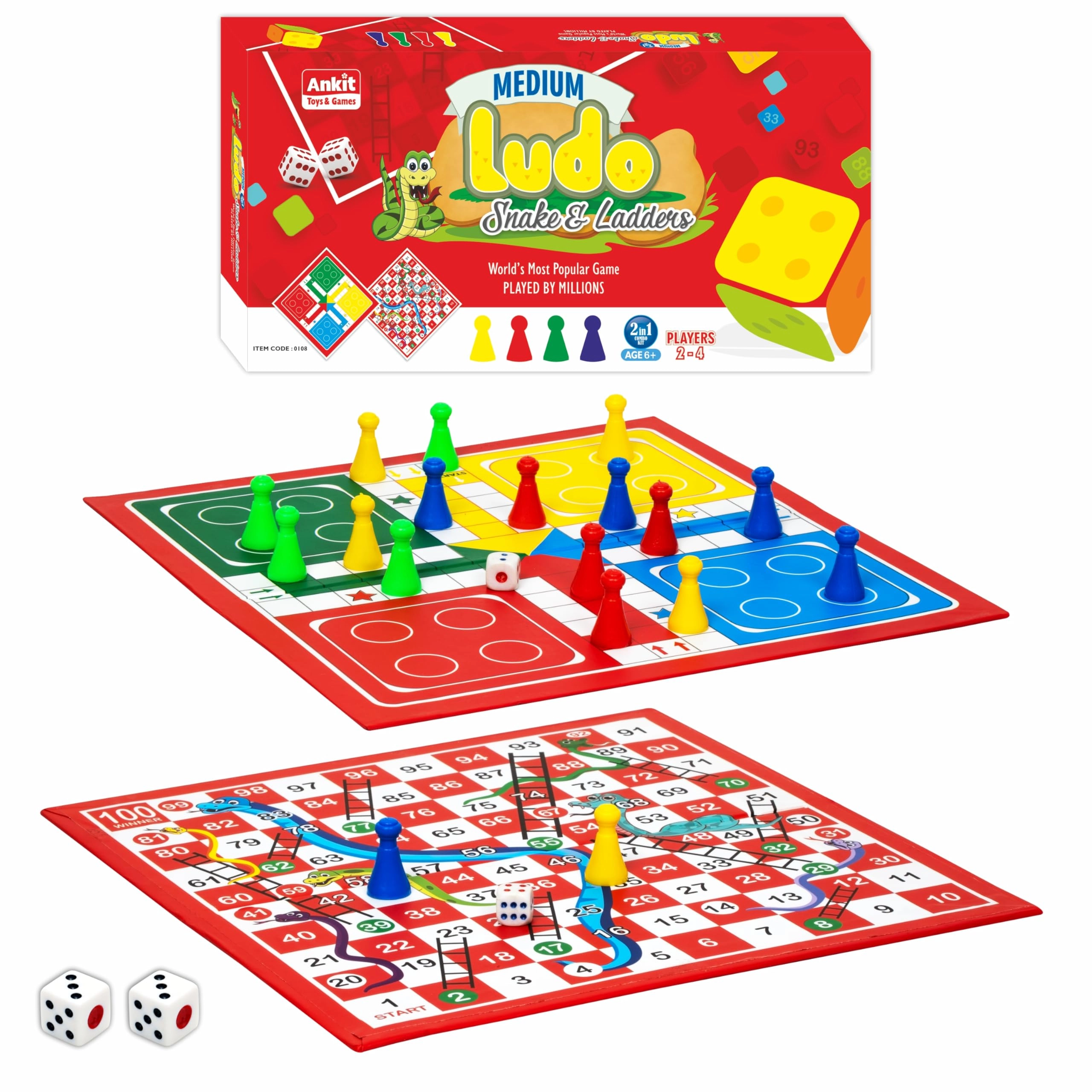 Ankit Toys & Games Ludo and Snake & Ladders