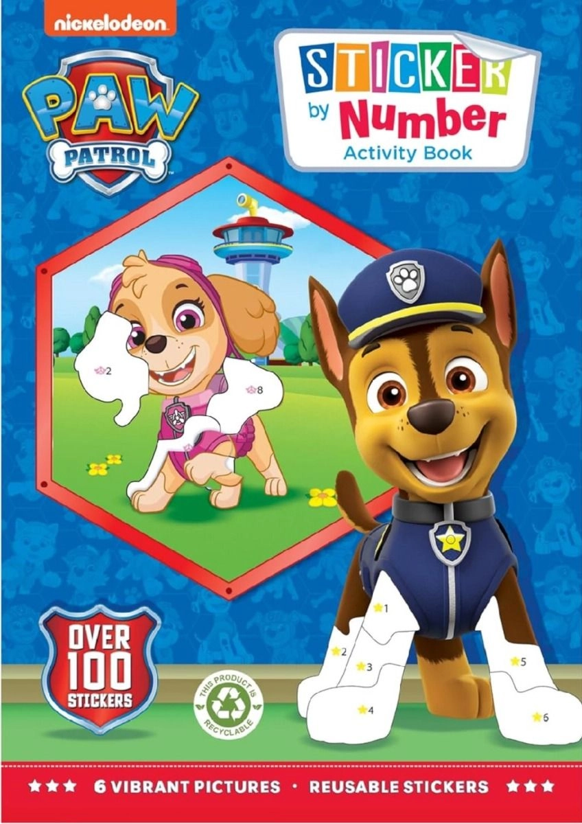 Alligator Paw Patrol Activity Sticker Book Sticker by Number 2 pcs