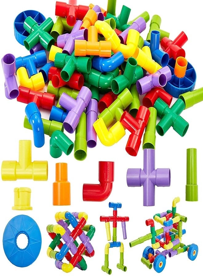 Unbreakable Plastic Pipe Puzzle - 3-8 Years Old 85 Piece