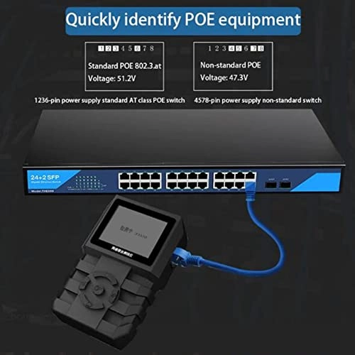 Network Cable Tester - 4P 8P Network Cable, BNC Cable Hunting Alignment Single ended Length POE identification
