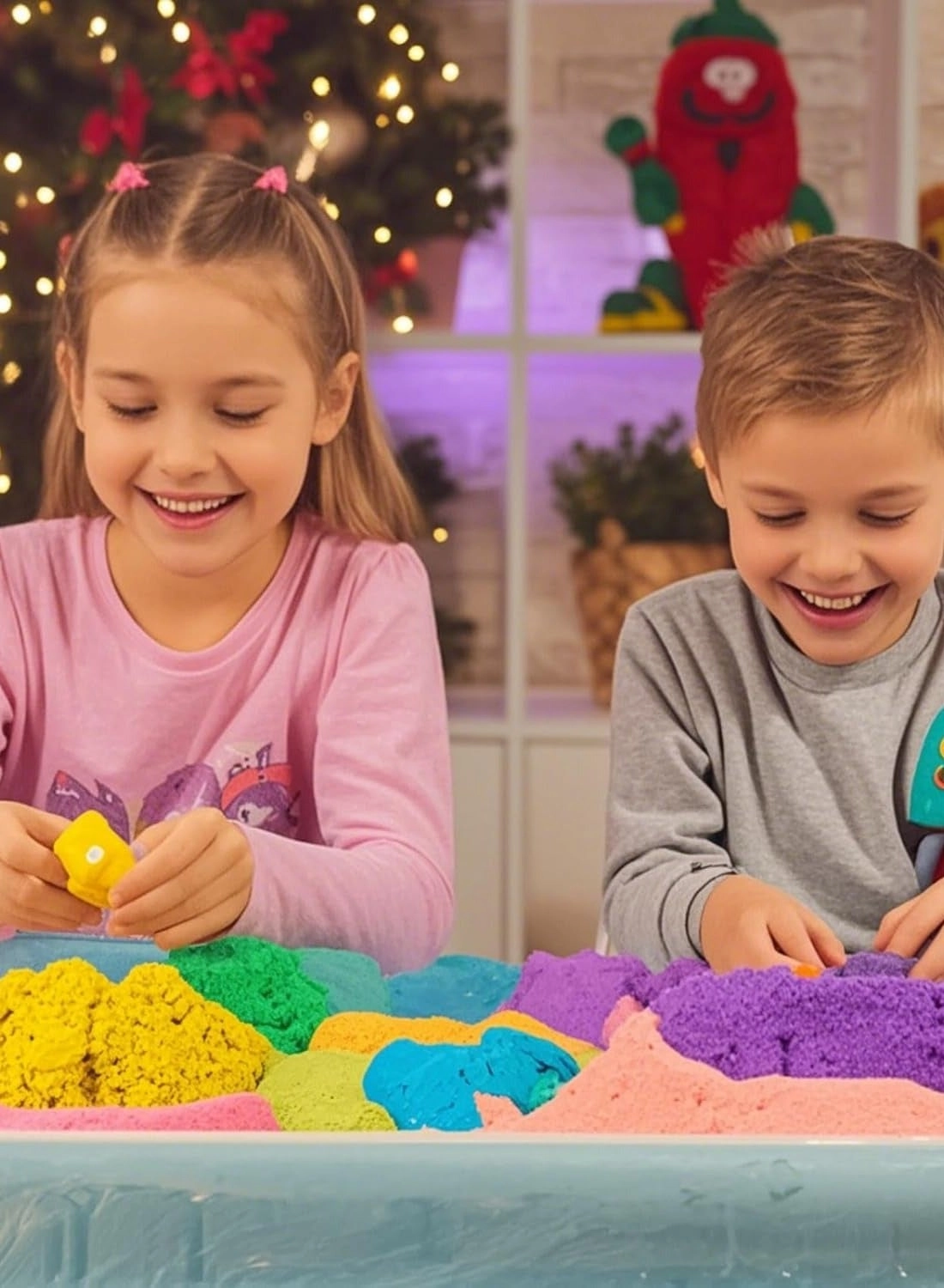 Kids Magic Sand Art Kit - 80pcs 2Kg Blue