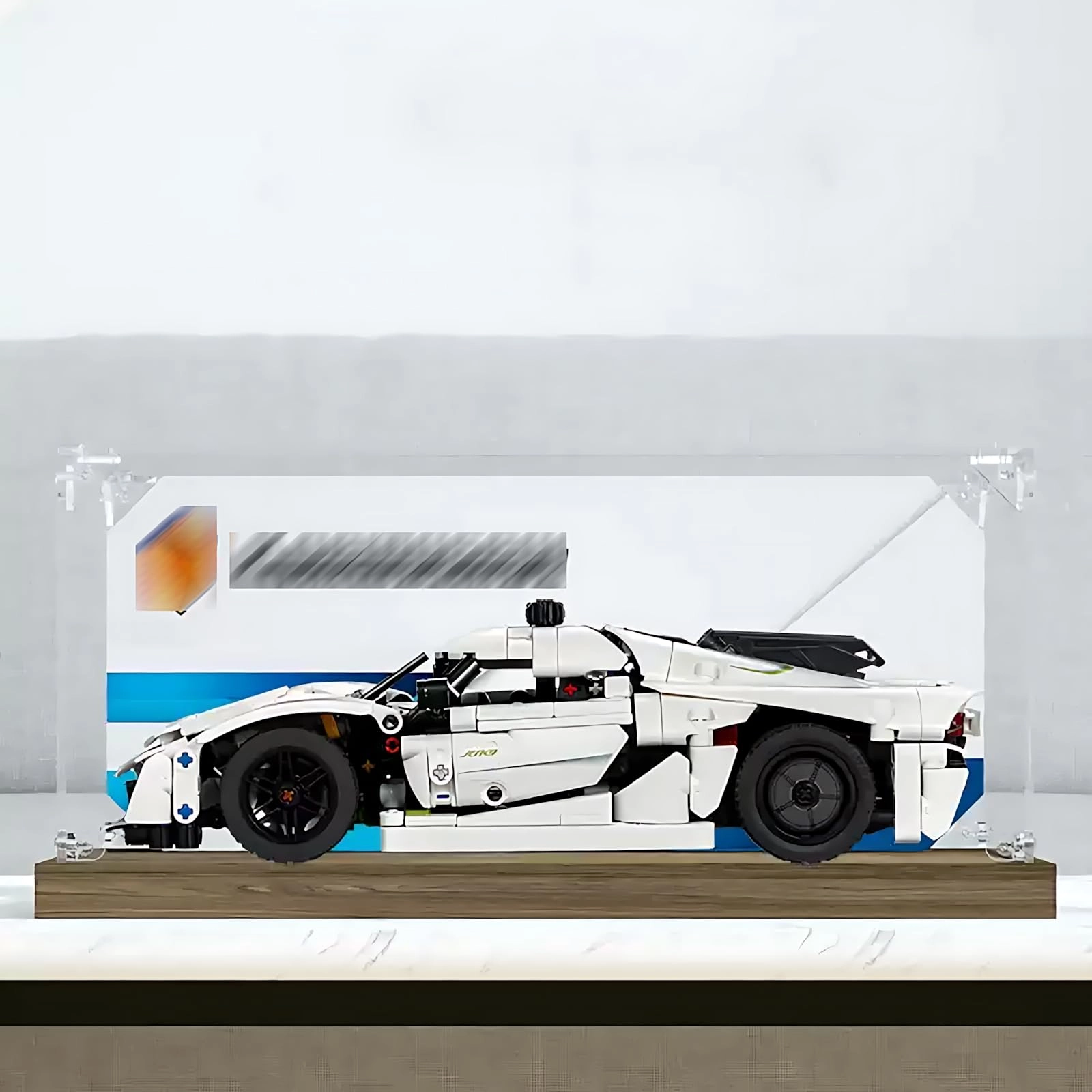 HCAEIOFJ Acrylic Display Case for LEGO Koenigsegg Jesko Absolut 42173