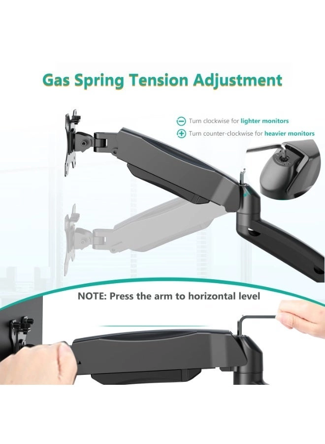Dual Monitor Wall Mount - 2 arms 27 inch 100x100mm