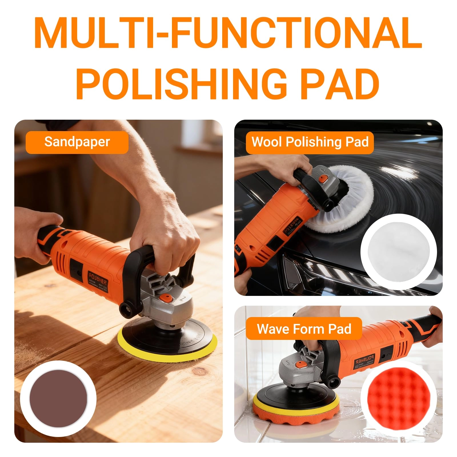 Car Buffer Polisher - 1200W 7/6 Inch