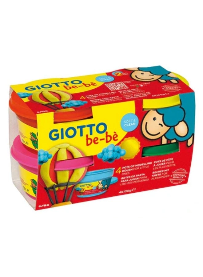 Super Soft Modelling Dough - natural ingredients 4x100g 4pcs.