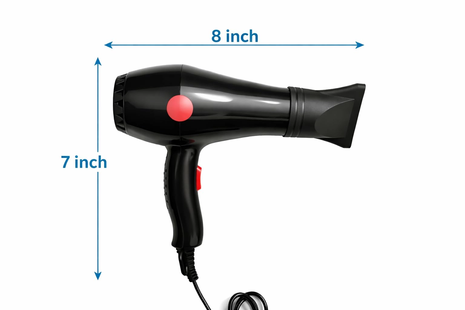 Mini Hair Dryer - 2000W Hot & Cold Air Compact Travel