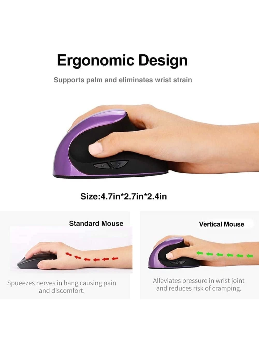 Ergonomic Vertical Mouse - USB