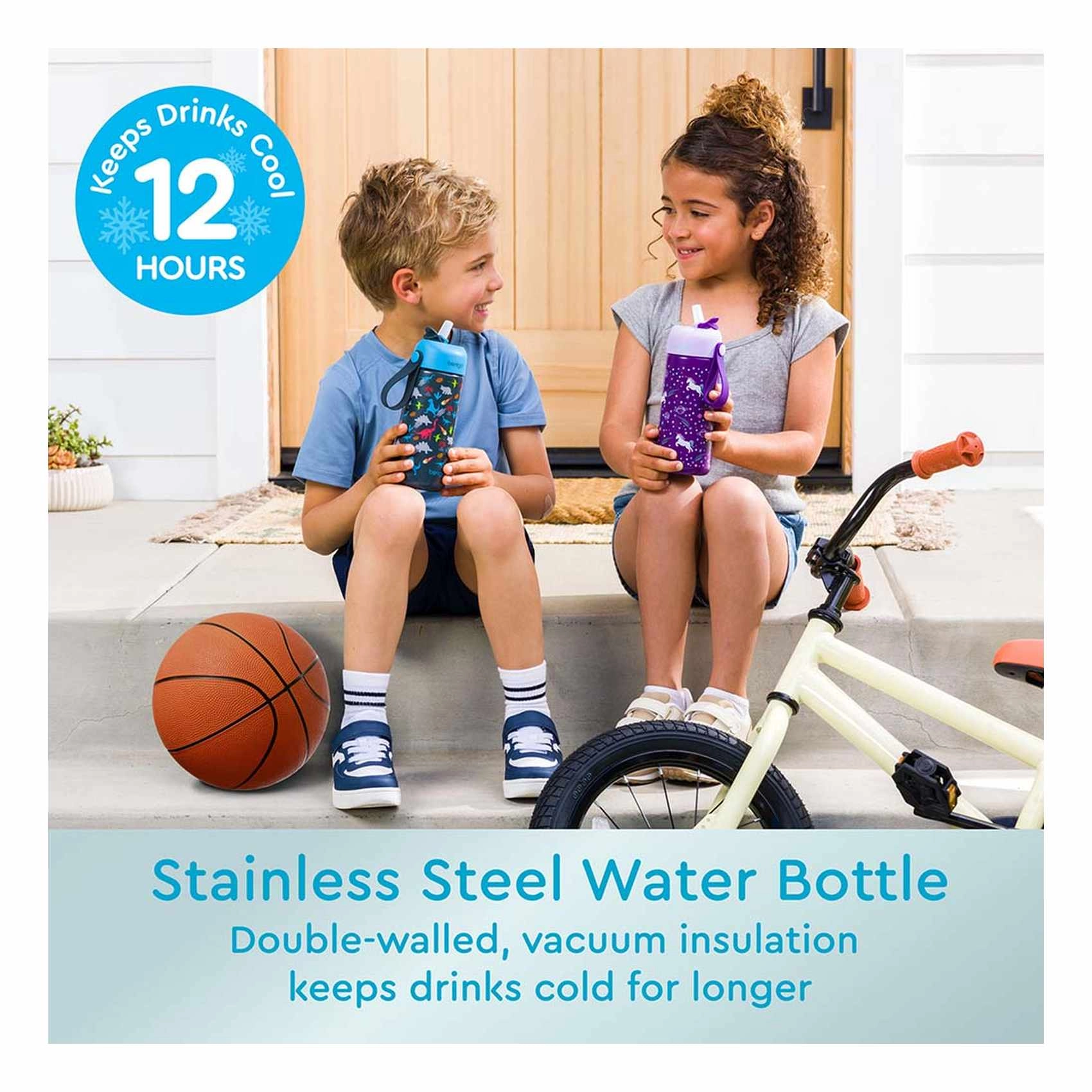 Dinosaur Water Bottle - Leak-proof lid 413 ml
