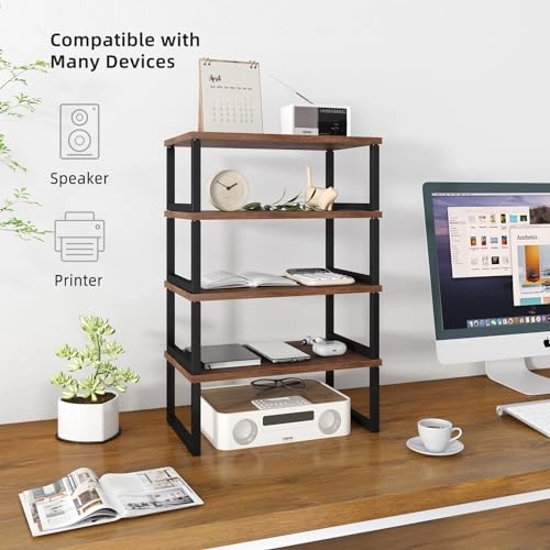 Monitor Stand Riser - 2 Pack 5.5inch Antique Brown