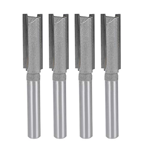 Straight Router Bit - 6.3mm/1/4" 4pcs 9.53mm/3/8"