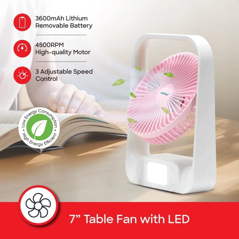 Rechargeable Table Fan - 7”
