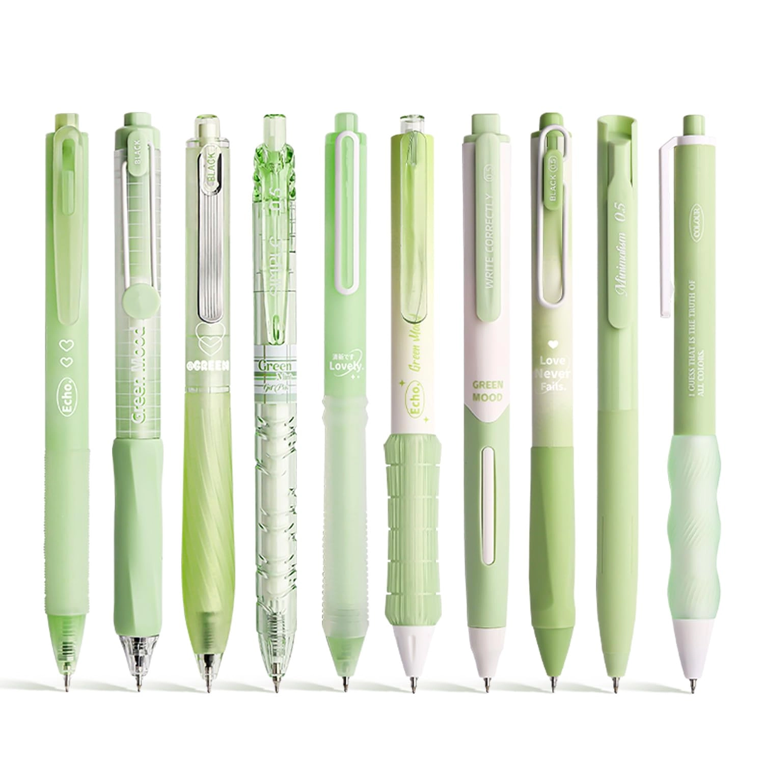 videmundi Pastel Gel Ink Pen Set - 10 Count 0.5mm