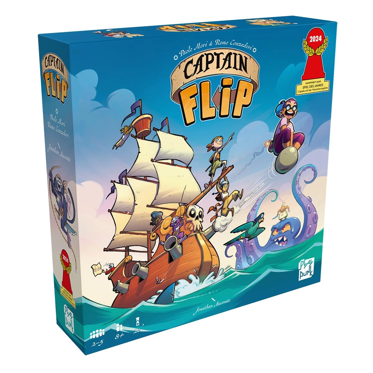 Asmodee Captain Flip - Family Game Tile Game (German)