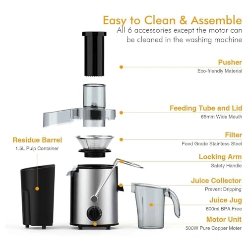 Masticating Juicer - 200 watts 0.5 Liters