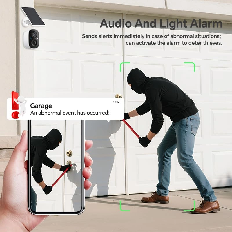 Solar Security Camera Kit - 2 cameras 4 channels 4MP