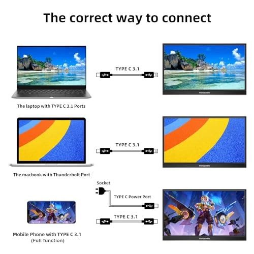 Portable Monitor - 14 Inches 1920 x 1200 Pixels