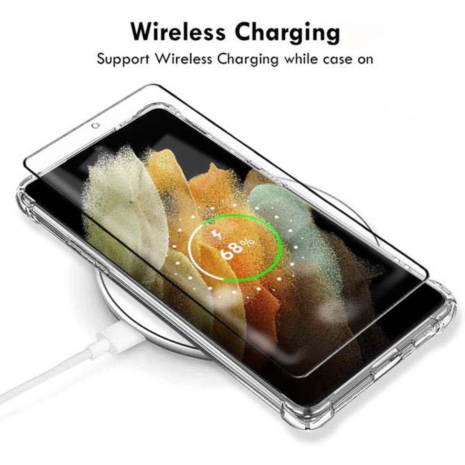 Case Clear With Screen Protector for Galaxy S23 Ultra