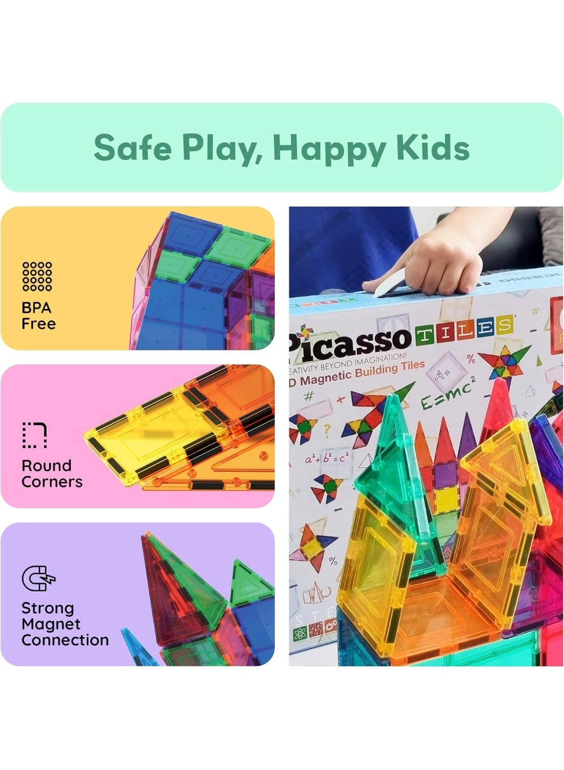 Magnet Tile Construction Set - 100pcs