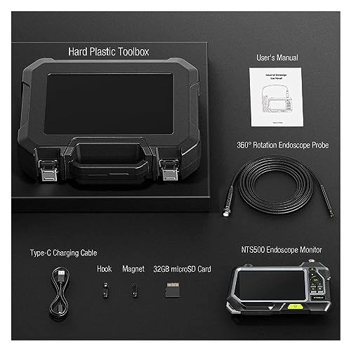 Pipe Inspection Camera - 5" 720P Dual Lens 360° Rotation