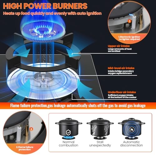 RQZ-Glass-UK Gas hob