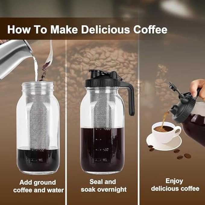 Cold Brew Maker - 800Ml Leakproof Airtight Lid