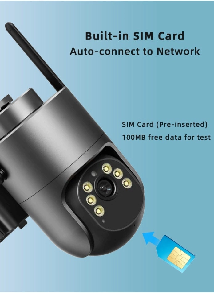 4G Solar Powered Security Camera 2K