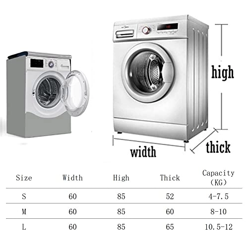 Washing machine cover - S white flower front load